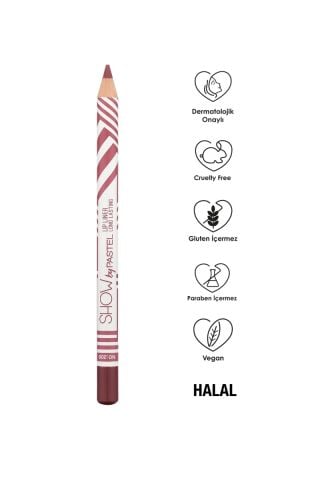 Pastel Show By Pastel Lip Liner Long Lasting Dudak Kalemi Latte No:209