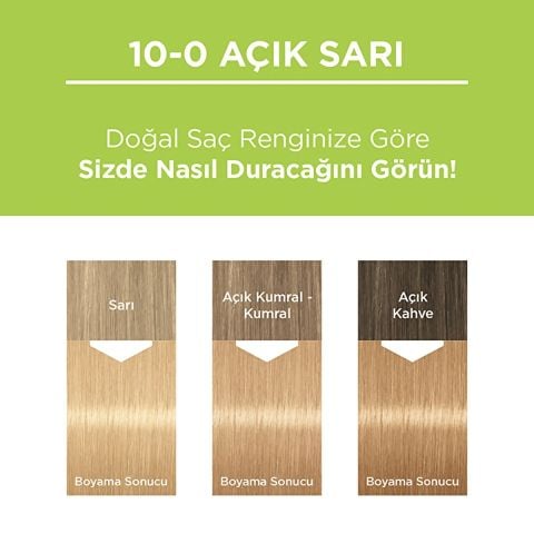 Palette Kalıcı Doğal Renkler Saç Boyası 10-0 Açık Sarı