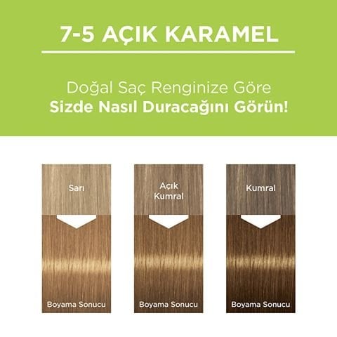 Palette Saç Boyası Doğal Renkler 7-5 Açık Karamel