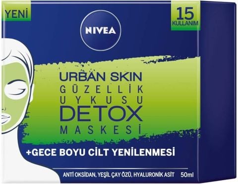 Nivea Urban Skin Detox Güzellik Uykusu Maskesi Gece 50 ml