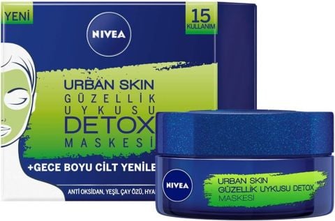 Nivea Urban Skin Detox Güzellik Uykusu Maskesi Gece 50 ml