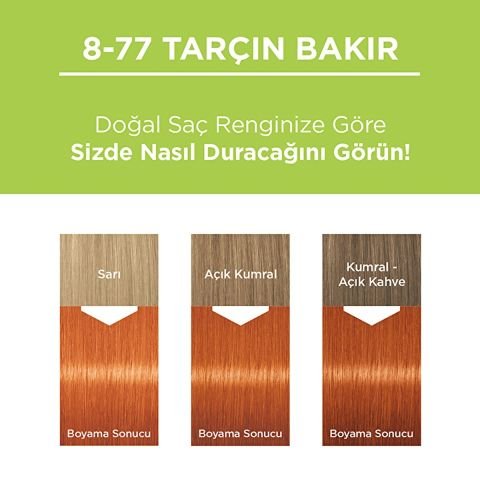 Palette Kalıcı Doğal Renkler Saç Boyası 8-77 Tarçın Bakır