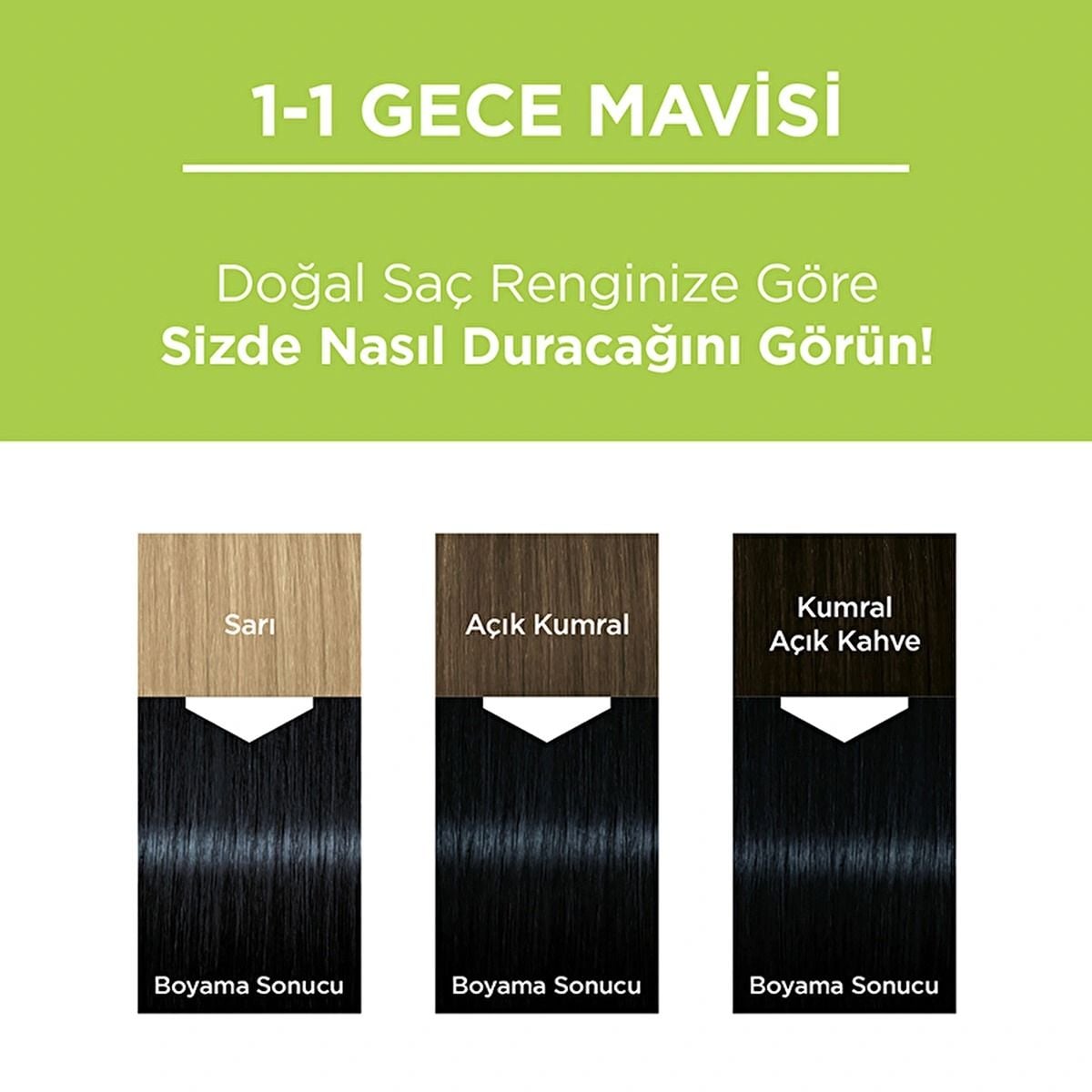 Palette Kalıcı Doğal Renkler Saç Boyası 1-1 Gece Mavisi
