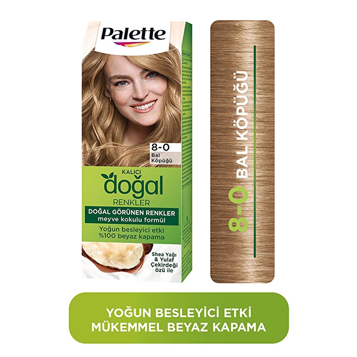 Palette Kalıcı Doğal Renkler Set Boya 8-0 Bal Köpüğü