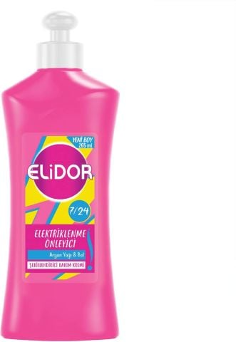 Elidor 7/24 Elektriklenme Önleyici Şekillendirici Saç Bakım Kremi Argan Yağı & Bal 265 Ml