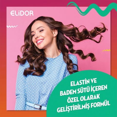 Elidor 7/24 Belirgin Bukleler Şekillendirici Saç Bakım Kremi Elastin & Badem Sütü 265 Ml