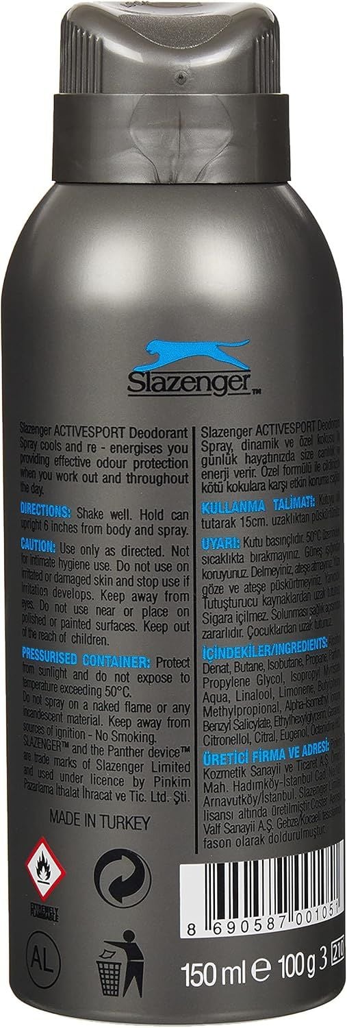 Slazenger Activesport Mavi Erkek Deodorant Spray (150 ml)