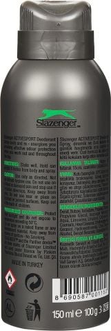 Slazenger Activesport Yeşil Erkek Deodorant Spray (150 ml)
