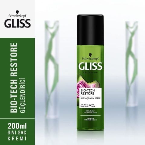 Gliss Bio-Tech Restore - Sıvı Saç Bakım Kremi 200 ml