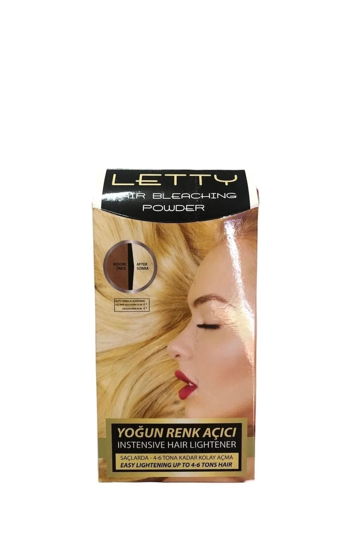 Letty Yoğun Saç Renk Açıcı 4-6 Tona Kadar ( 30g toz+50ml Oksidan %40)