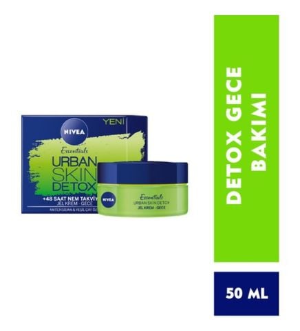 NIVEA Essentials Urban Skin Detox Jel Gece Kremi
