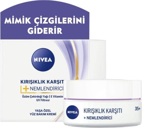 Nivea Kırışıklık Karşıtı + Nemlendirici 35+ Yaşa Özel Yüz Bakım Kremi