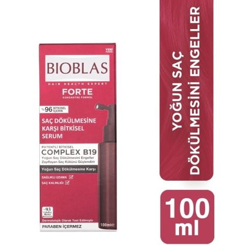 Bioblas Forte Saç Dökülmesine Karşı Bitkisel Serum 100 ml
