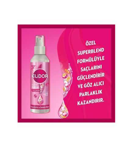 Elidor Superblend Güçlü ve Parlak Sıvı Saç Bakım Kremi Pürüzsüzleştirici ve Canlandırıcı Bakım (200 ml)