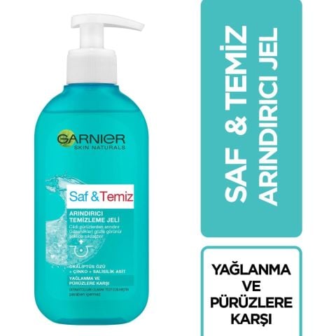 Garnier Saf Temiz Arındırıcı Yüz Temizleme Jeli 200 Ml