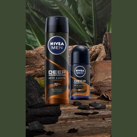 Nivea Men Deep Dimension Aktif Karbon Espresso Sprey Deodorant 150ml