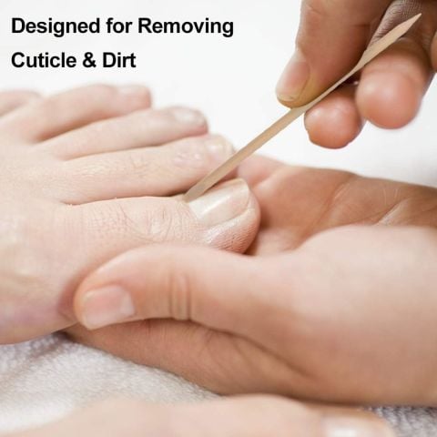 100 ADET Nail Art Ahşap Sopa Ahşap Tırnak Eti Çıkarıcı İtici Manikür Pedikür Aracı