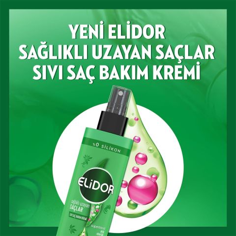 Elidor Superblend Sağlıklı Uzayan Saçlar Sıvı Saç Bakım Kremi Güçlendirici ve Besleyici Bakım 200 ml
