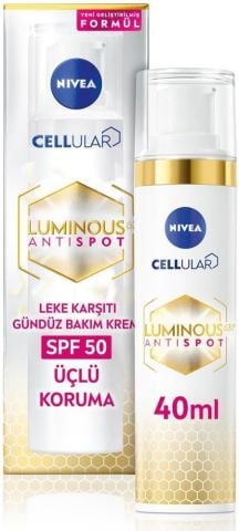 Nivea Luminous 630 Antispot SPF50 Gündüz Bakım Kremi 40 ml