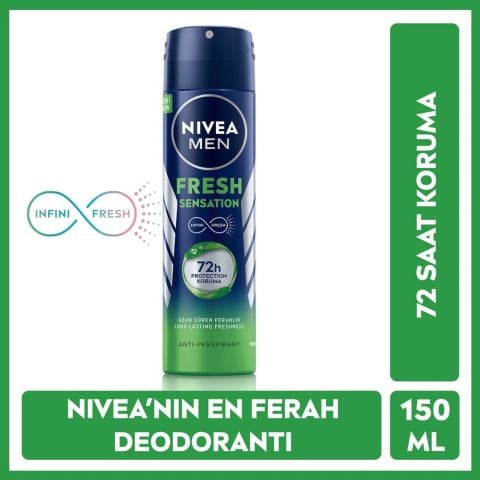 NIVEA MEN Fresh Sensation Erkek Sprey Deodorant 150 ml