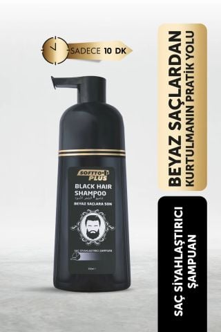 Softto Plus Black Hair Saç Siyahlaştırıcı Şampuan 350 ml