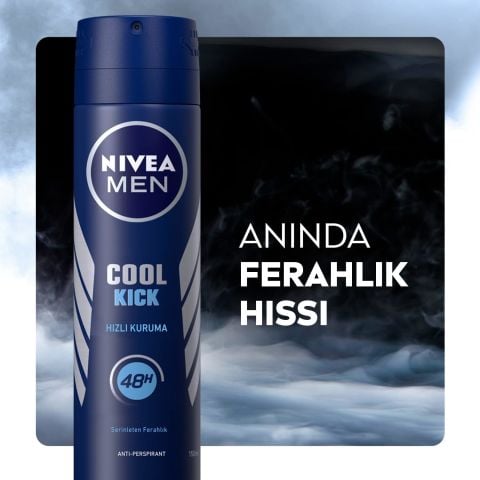 NIVEA Men Erkek Sprey Deodorant Cool Kick 150mL