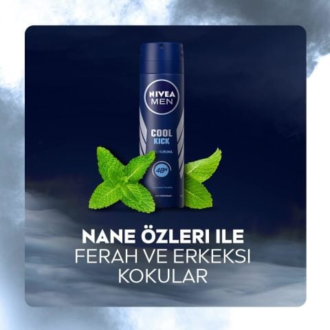 NIVEA Men Erkek Sprey Deodorant Cool Kick 150mL