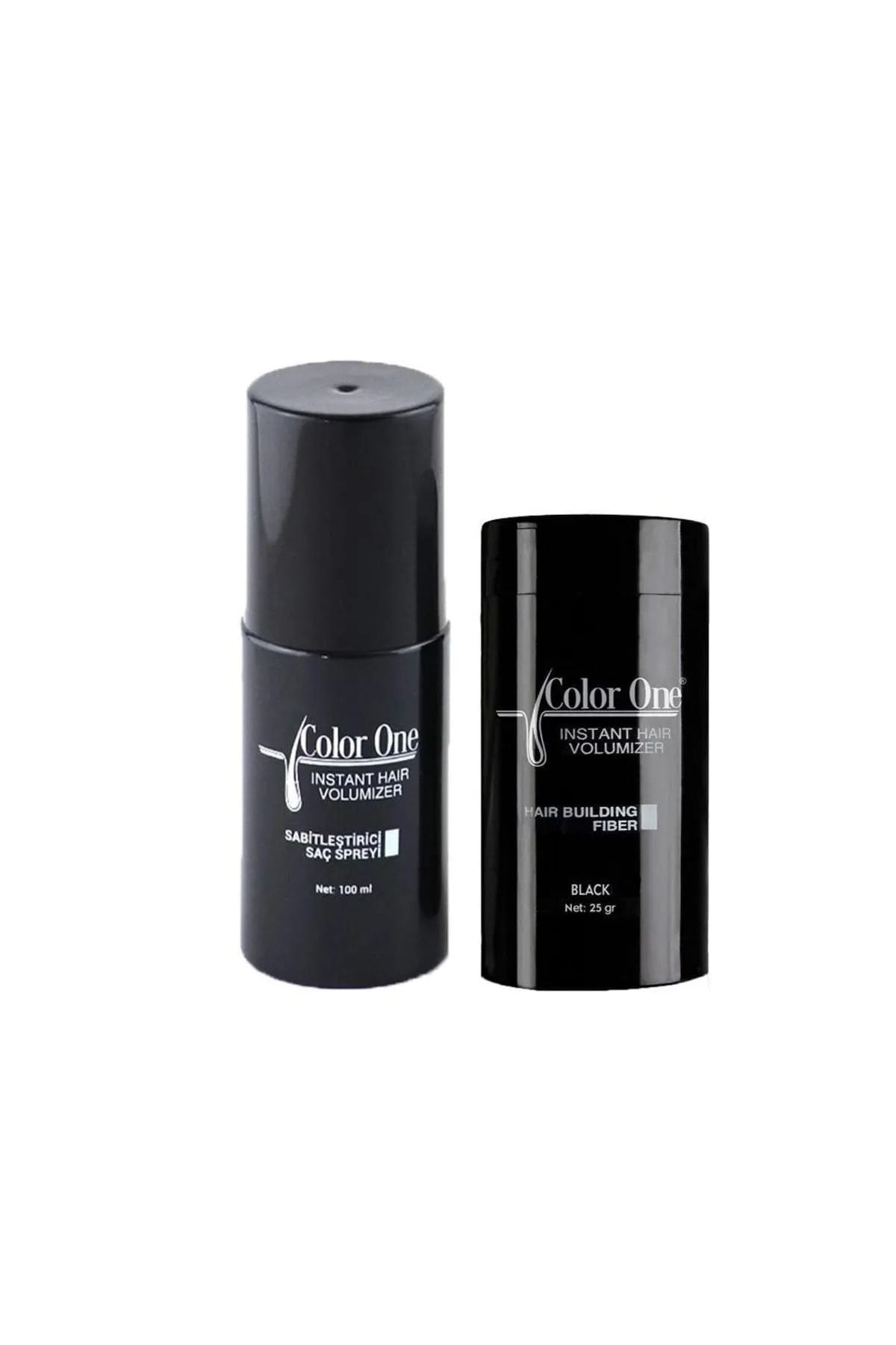 Color One Hair Powder Saç Topiği Set Siyah(black) 25 Gr+ 100 ml