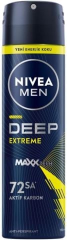 Nivea Men Deep Extreme Erkek Sprey Deodorant 150 Ml