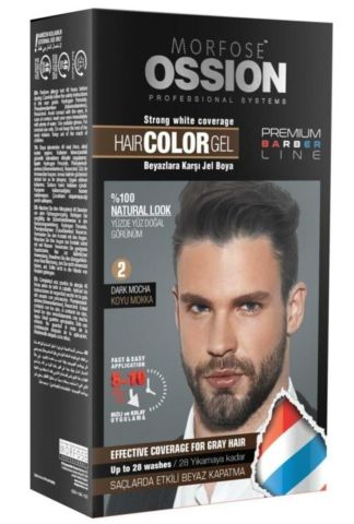 Morfose Ossion Erkek Saç Jel Boyası 2 Dark Mocha Koyu Kahverengi