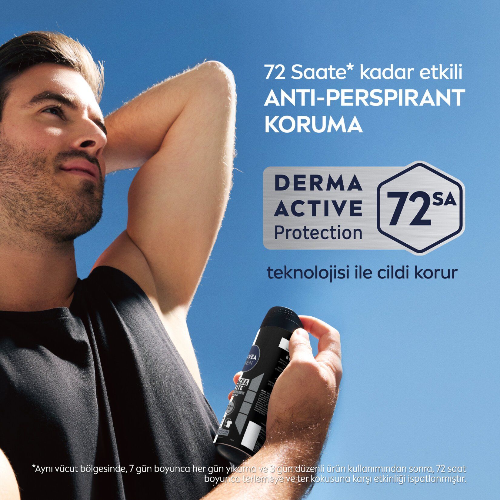 NIVEA MEN Black&White Invisible Original Erkek Sprey Deodorant 72 Saat Anti-perspirant 150ml