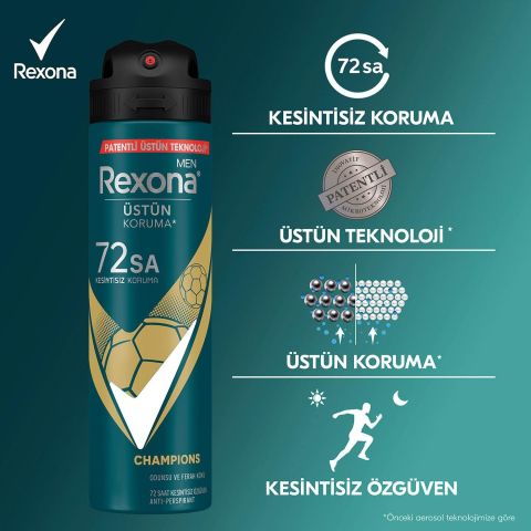 Rexona Men Champions Erkek Sprey Deodorant 72 Saat 150 ml