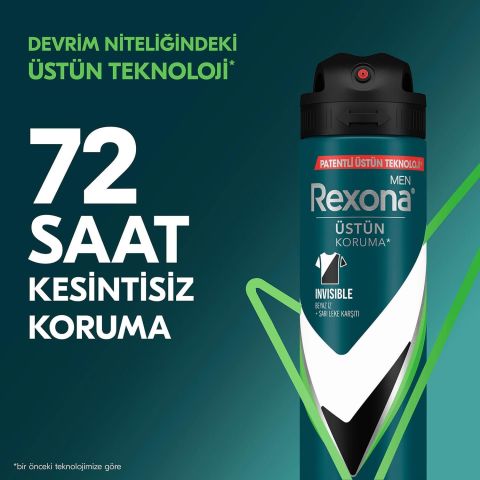 Rexona Men Natural Mint Fresh Erkek Sprey Deodorant 72 Saat 150 ml