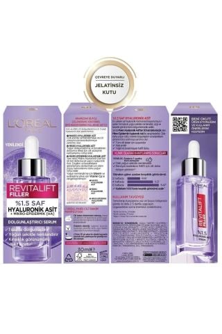 Loreal Paris Revitalift Filler %1.5 Saf Hyaluronik Asit Kırışıklık Karşıtı Serum 30 ML