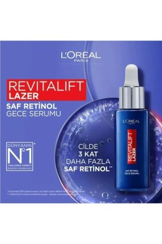 Loreal Paris Revitalift Lazer %0.2 Saf Retinol Gece Serumu 30 ml