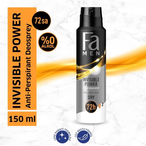 Fa Men Xtreme Invisible Power Erkek Deodorant Spray 150 ml