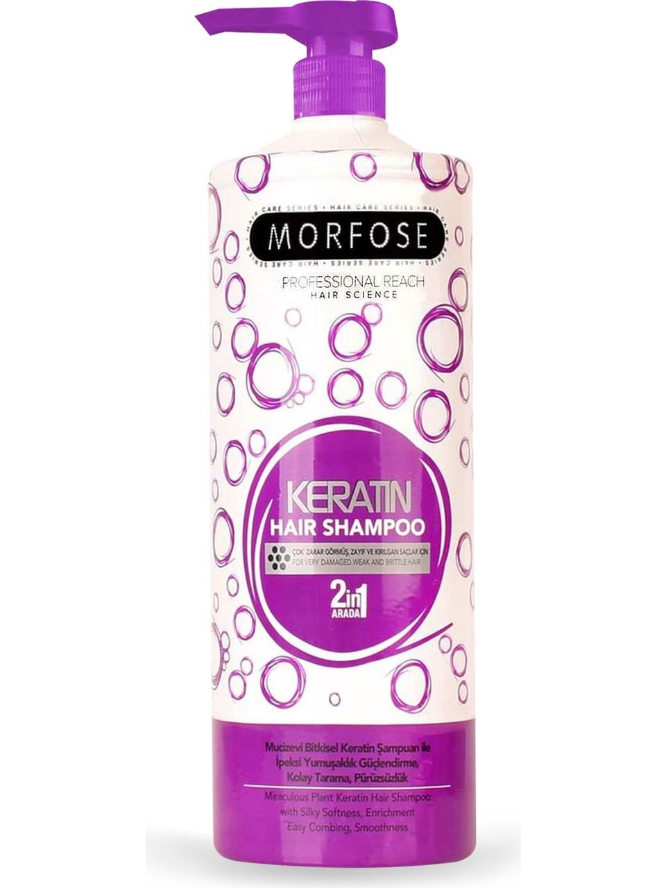 Morfose Keratin Saç Bakım Şampuanı 1000 ml Mor