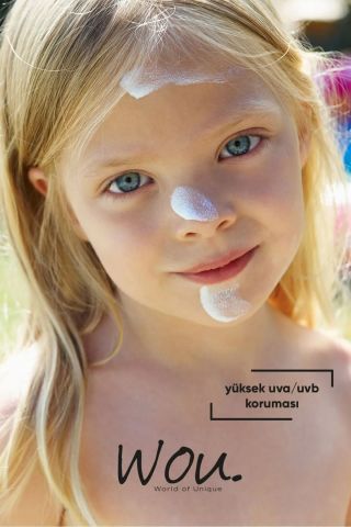 Wou Kids Yüksek Koruma Etkili SPF50+ Çocuk Güneş Kremi 50 ml