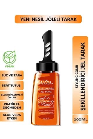 Wou Saç Şekillendirici Jel Tarak 260 Ml Işıltılı Ve Dolgun Görünüm