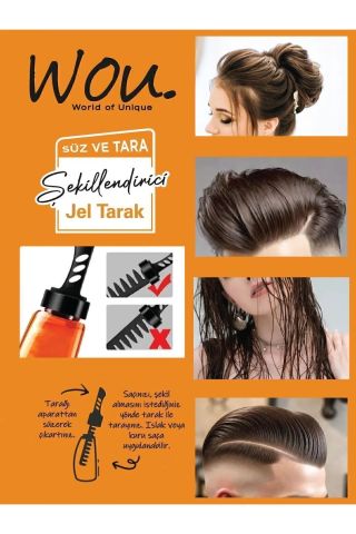 Wou Saç Şekillendirici Jel Tarak 260 Ml Işıltılı Ve Dolgun Görünüm