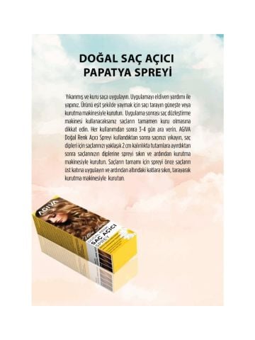 Agiva Ultra Shine Doğal Renk Saç Açıcı Sprey 150ml