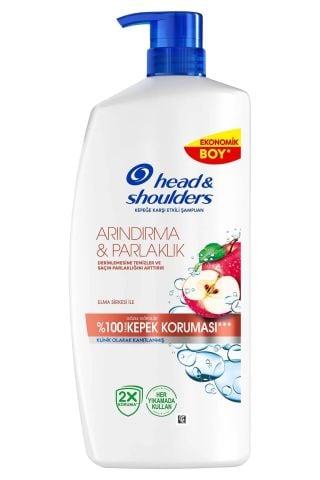 Head & Shoulders Arındırma ve Parlaklık Elma Sirkeli Şampuan Ekonomik Boy 800 Ml