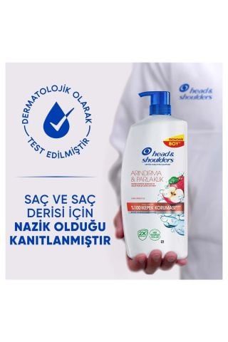 Head & Shoulders Arındırma ve Parlaklık Elma Sirkeli Şampuan Ekonomik Boy 800 Ml