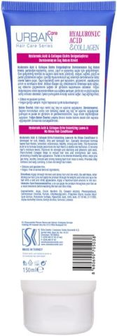 URBAN Care Hyaluronik Asit & Kolajen Kuru ve Cansız Saçlara Özel Durulanmayan Bakım Kremi 150 ml Vegan