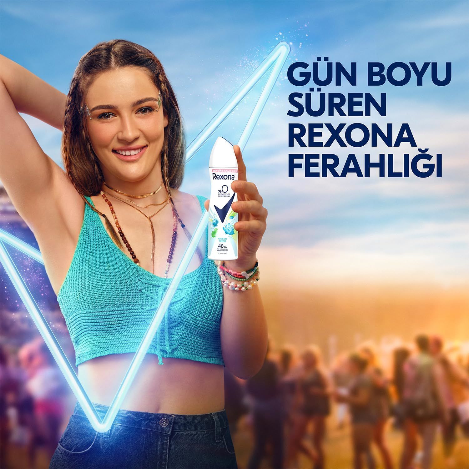 Rexona Ocean Fresh Kadın Sprey Deodorant %0 Alüminyum 48 Saat Koruma 150ml
