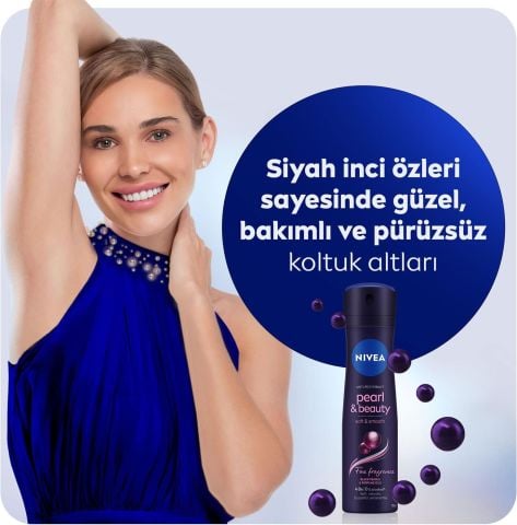 NIVEA Pearl&Beauty Fine Fragrance Kadın Sprey Deodorant,48 Saat Anti-perspirant Koruma 150ml