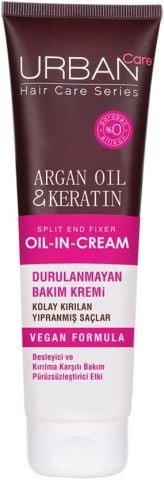 URBAN Care Argan Yağı & Keratin Kolay Kırılan Saçlara Özel Durulanmayan Bakım Kremi 150 ml Vegan