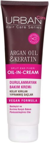 URBAN Care Argan Yağı & Keratin Kolay Kırılan Saçlara Özel Durulanmayan Bakım Kremi 150 ml Vegan