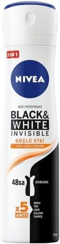 NIVEA Black & White Invisible Güçlü Etki Kadın Sprey Deodorant Anti-perspirant(150 ml)