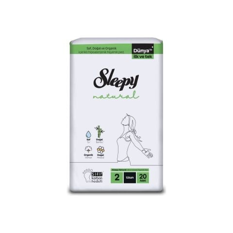 Sleepy Natural Ultra Hassas Hijyenik Ped Uzun 20 Adet Boy: 2